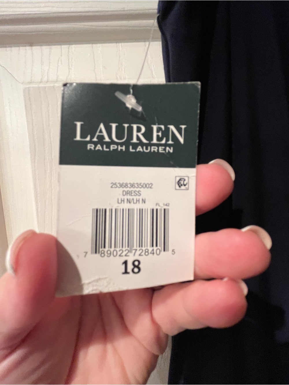 Lauren Ralph Lauren Navy Dress with Original Tag